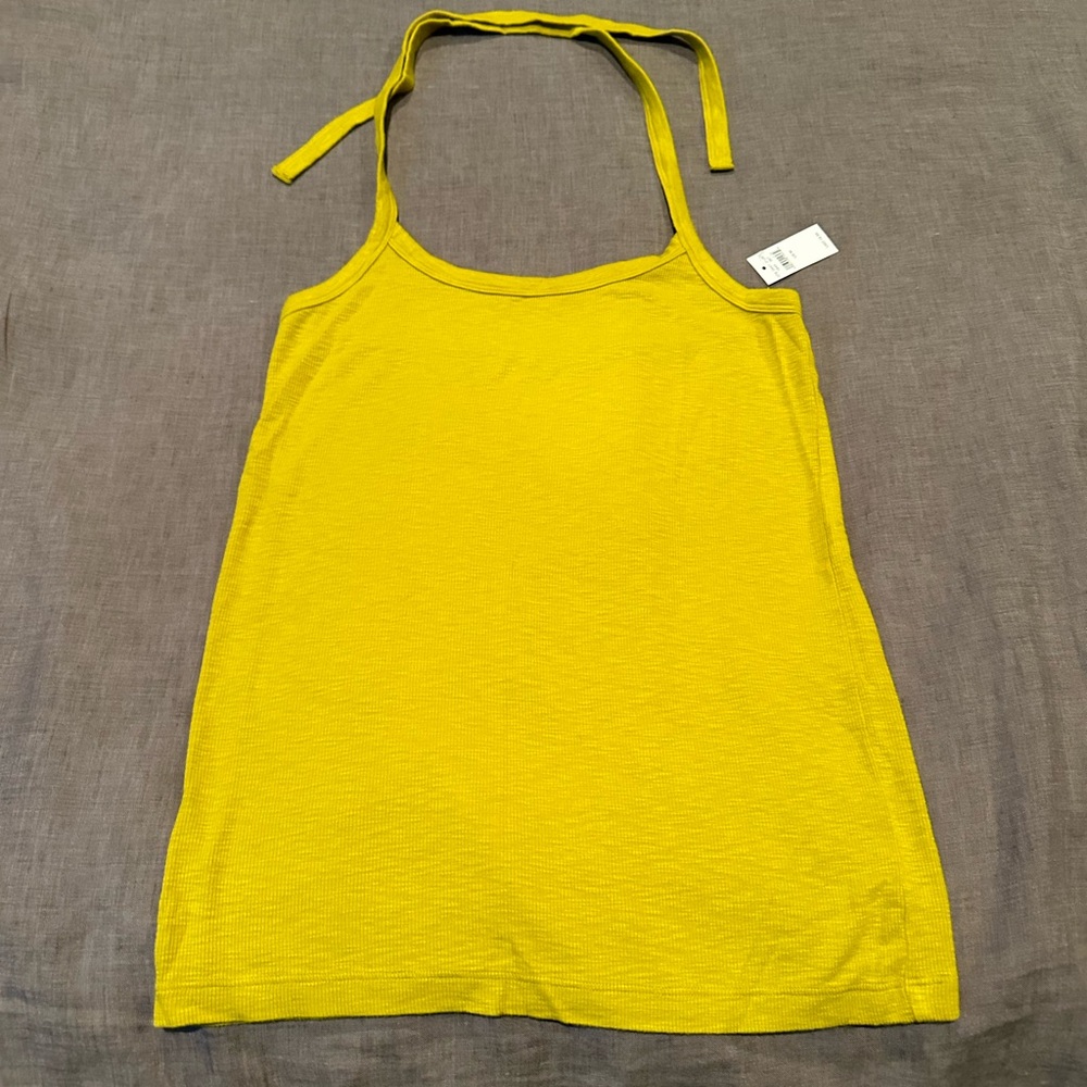 Aerie tie neck tank top. Size M. BNWT. Color is in the Chartreuse family.